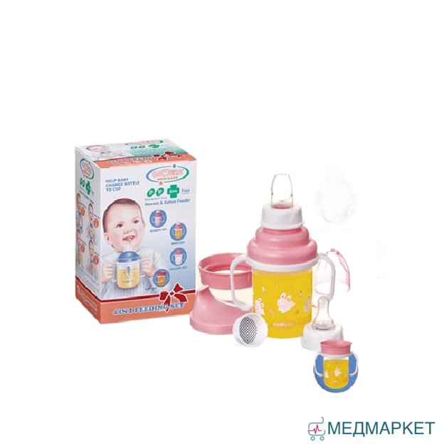 Поильник 4 в 1 «CAMERA BABY- NEW SAFE» подходит для детей от 3 месяцев