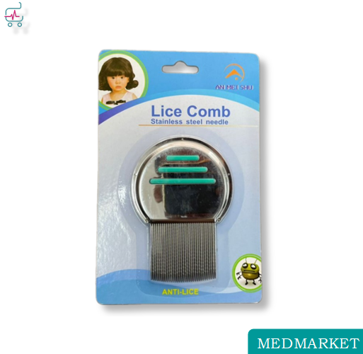 Расческа-гребень антипедикулёзный металлический  "LICE COMB"